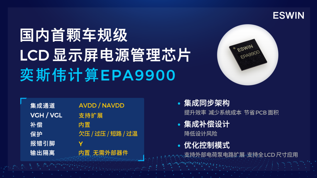 國內首顆車規級LCD顯示屏PMIC芯片量產