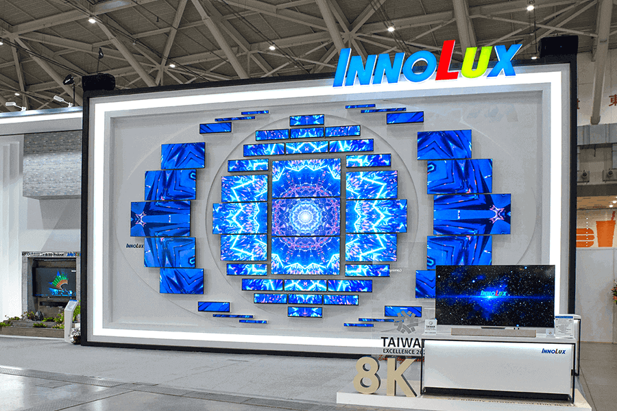 群創將展示187英寸量子點色彩轉換AM-MicroLED顯示屏