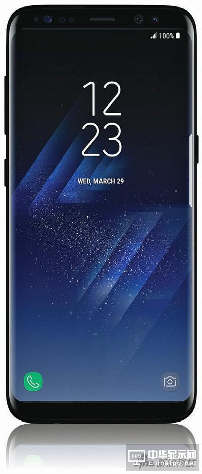 S8渲染圖，屏幕狹長，屏占比很高