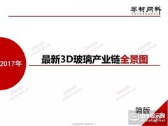 2017最新手機3D玻璃產業鏈全景圖